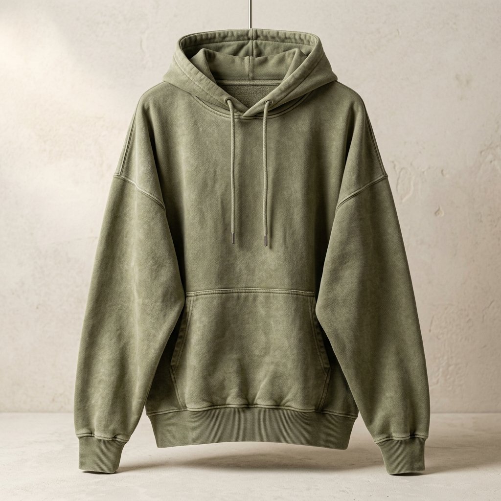 Mineral Washed Vintage Sage Hoodie
